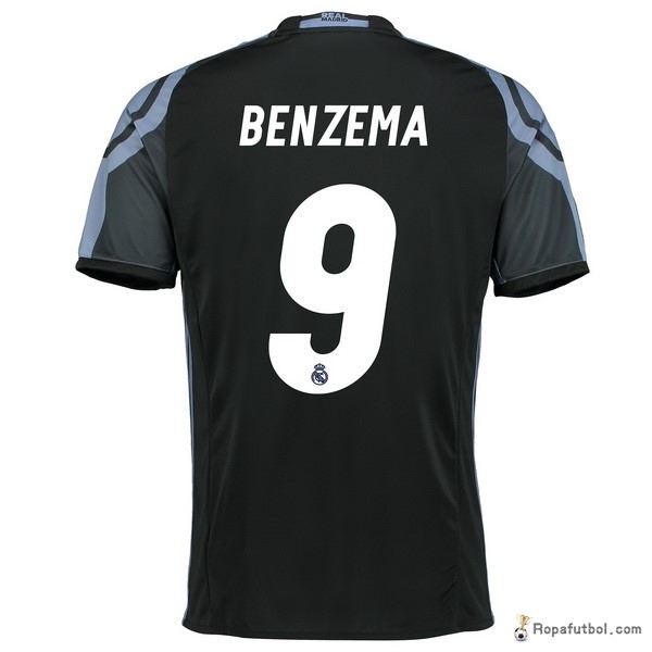 Camiseta Real Madrid Replica Tercera Ropa Benzema 2016/17 Negro